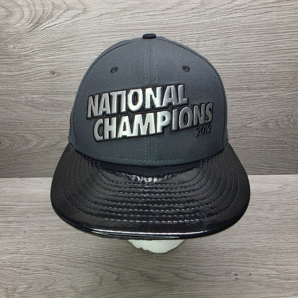 Nike Alabama Crimson Tide 2012 National Champions BCS Snapback Hat Cap Gray Y2K